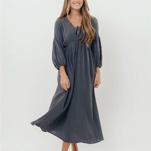 Elegant Gray Maxi Dress